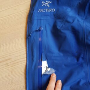 Skadet gore-tex produkt